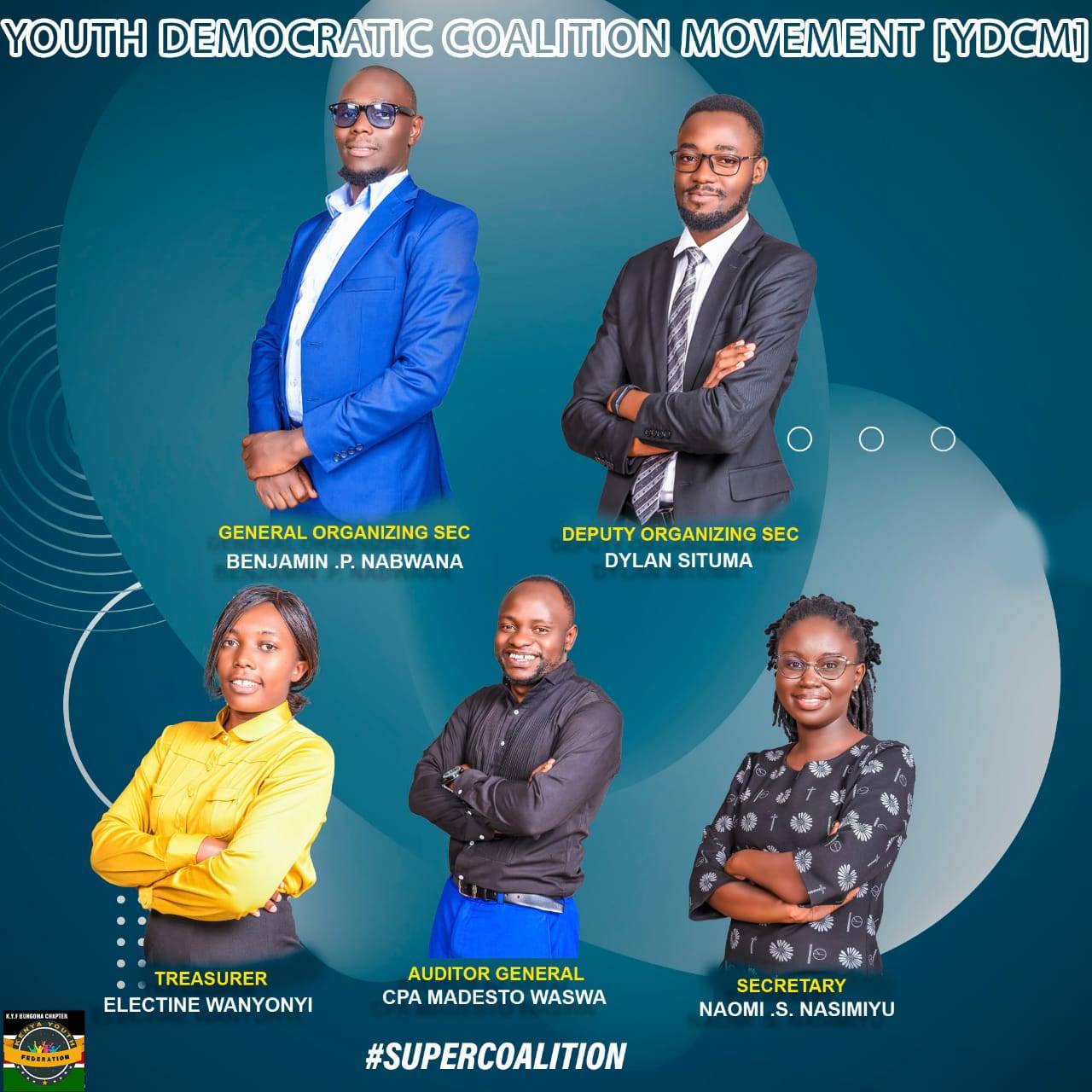 This is the youths coalition movement line up that you need to vote for now as voting takes shape